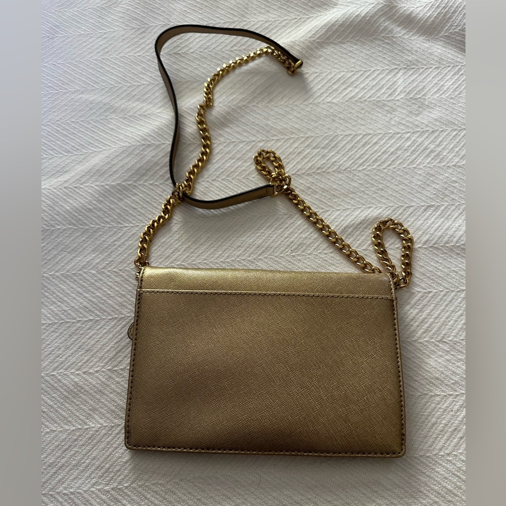 Michael Kors Gold Crossbody Bag with Chain Crossbody Strap - Picture 3 of 8